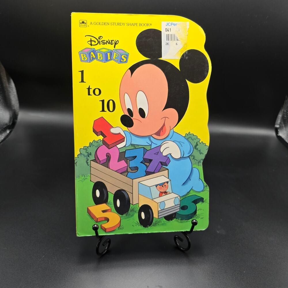Vintage 1991 Disney Babies 1 to 10 by Cindy West Toddler thick style Baby Book
